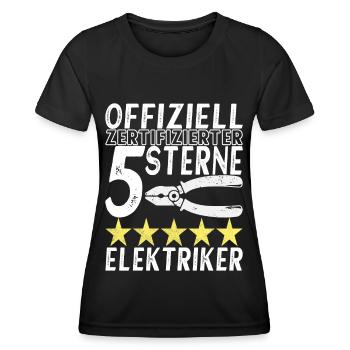 Technicien électricien en électronique - T-shirt sport Femme - noir - Devant - AI Model Female 172 light (172cm)