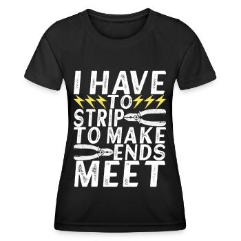 Electrician Electronics Technician - Women's Functional T-Shirt - black - Front - AI Model Female 172 light (172cm)