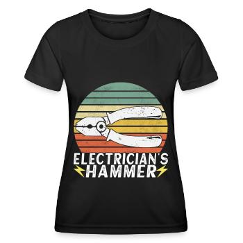 Electrician Electronics Technician - Women's Functional T-Shirt - black - Front - AI Model Female 172 light (172cm)