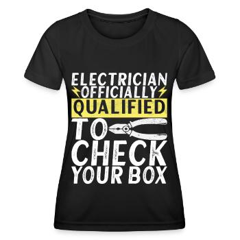 Electrician Electronics Technician - Women's Functional T-Shirt - black - Front - AI Model Female 172 light (172cm)