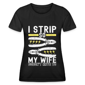 Electrician Electronics Technician - Women's Functional T-Shirt - black - Front - AI Model Female 172 light (172cm)