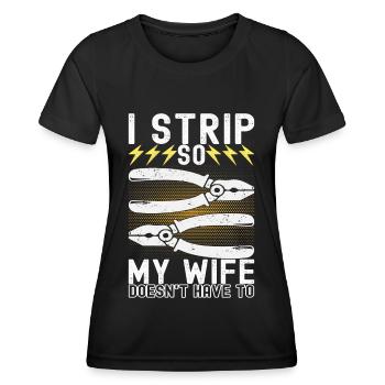 Electrician Electronics Technician - Women's Functional T-Shirt - black - Front - AI Model Female 172 light (172cm)