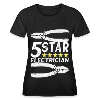 Technicien électricien en électronique - T-shirt sport Femme - noir - Devant - AI Model Female 172 light (172cm)