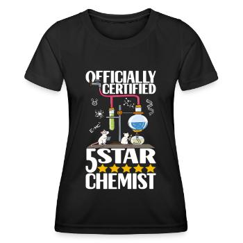 Chimiste chimiste - T-shirt sport Femme - noir - Devant - AI Model Female 172 light (172cm)