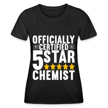 Chimiste chimiste - T-shirt sport Femme - noir - Devant - AI Model Female 172 light (172cm)