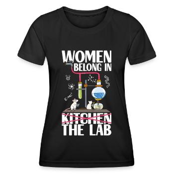Chimiste chimiste - T-shirt sport Femme - noir - Devant - AI Model Female 172 light (172cm)