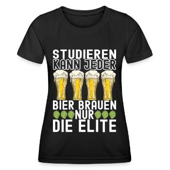 Bierbrauer Bier Brauen - Frauen Funktions-T-Shirt - Schwarz - Vorne - AI Model Female 172 light (172cm)