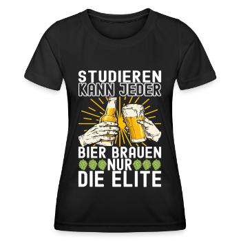 Bierbrauer Bier Brauen - Frauen Funktions-T-Shirt - Schwarz - Vorne - AI Model Female 172 light (172cm)
