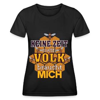 Keine Zeit Mein Volk braucht mich Imker Geschenk - Frauen Funktions-T-Shirt - Schwarz - Vorne - AI Model Female 172 light (172cm)