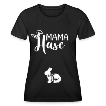 Ostern Schwanger Outfit Ankündigen Großeltern - Frauen Funktions-T-Shirt - Schwarz - Vorne - AI Model Female 172 light (172cm)