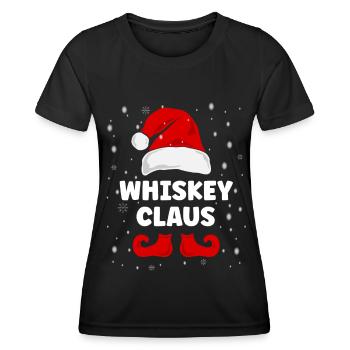 Whisky Claus Tenue de Noël Famille - T-shirt sport Femme - noir - Devant - AI Model Female 172 light (172cm)