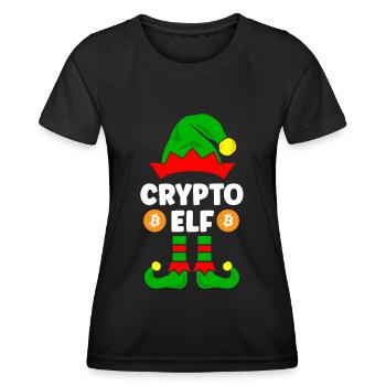 Crypto Elf Crypto Christmas Outfit Family - Women's Functional T-Shirt - black - Front - AI Model Female 172 light (172cm)