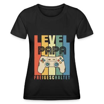 Schwangerschaft Verkünden Papa Baby Großeltern - Frauen Funktions-T-Shirt - Schwarz - Vorne - AI Model Female 172 light (172cm)