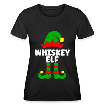Whiskey Elf Christmas Outfit Family Partner Look - Women's Functional T-Shirt - black - Front - AI Model Female 172 light (172cm)