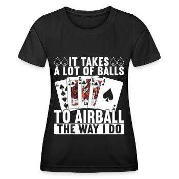Poker Joueur de poker Casino - T-shirt sport Femme - noir - Devant - AI Model Female 172 light (172cm)