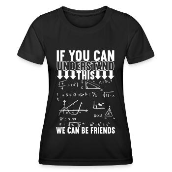 Mathe Mathelehrer - Frauen Funktions-T-Shirt - Schwarz - Vorne - AI Model Female 172 light (172cm)