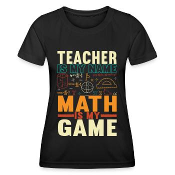 Mathe Mathelehrer - Frauen Funktions-T-Shirt - Schwarz - Vorne - AI Model Female 172 light (172cm)