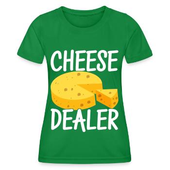 Amateurs de fromage Gouda - T-shirt sport Femme - vert - Devant - AI Model Female 172 dark (172cm)