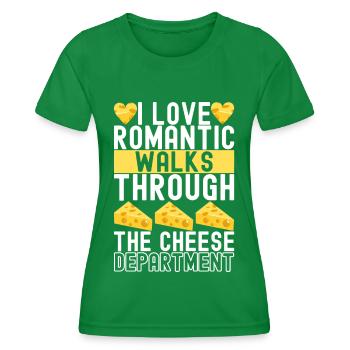 Amateurs de fromage Gouda - T-shirt sport Femme - vert - Devant - AI Model Female 172 dark (172cm)