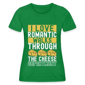 Amateurs de fromage Gouda - T-shirt sport Femme - vert - Devant - AI Model Female 172 dark (172cm)