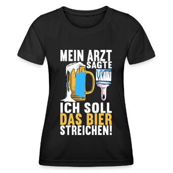 Beer drinkers Beer drinking - Women's Functional T-Shirt - black - Front - AI Model Female 172 light (172cm)