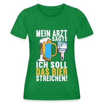 Beer drinkers Beer drinking - Women's Functional T-Shirt - kelly green - Front - AI Model Female 172 dark (172cm)