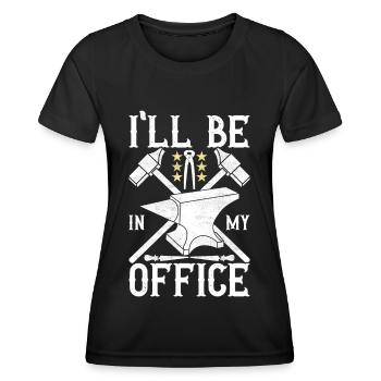 Enclume de forge forgeuse - T-shirt sport Femme - noir - Devant - AI Model Female 172 light (172cm)