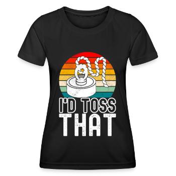 Magnet Fischer Magnet Fischen - Frauen Funktions-T-Shirt - Schwarz - Vorne - AI Model Female 172 light (172cm)