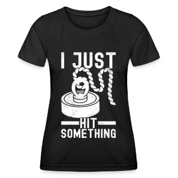 Magnet Fischer Magnet Fischen - Frauen Funktions-T-Shirt - Schwarz - Vorne - AI Model Female 172 light (172cm)