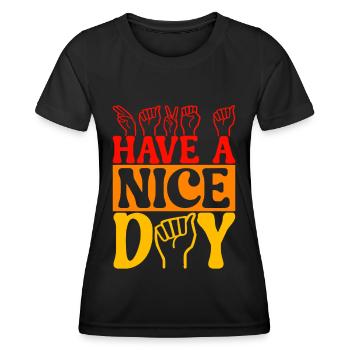 Sourds sourds muets sourds - T-shirt sport Femme - noir - Devant - AI Model Female 172 light (172cm)