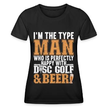 Disc Golf Disc Golfer - Women's Functional T-Shirt - black - Front - AI Model Female 172 light (172cm)