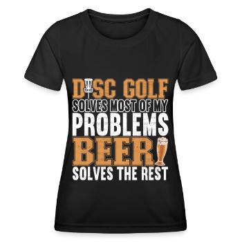 Disc Golf Disc Golfer - Women's Functional T-Shirt - black - Front - AI Model Female 172 light (172cm)