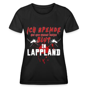 Lustiges Lappland Schweden, Finnland, Norwegen - Frauen Funktions-T-Shirt - Schwarz - Vorne - AI Model Female 172 light (172cm)