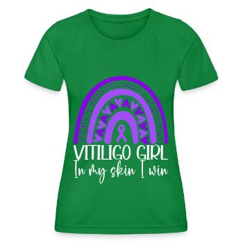 Vitiligo World Vitiligo Day - Frauen Funktions-T-Shirt - Kelly Green - Vorne - AI Model Female 172 dark (172cm)