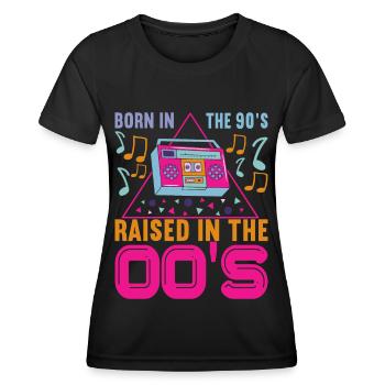 90s 90s 90s Party - Women's Functional T-Shirt - black - Front - AI Model Female 172 light (172cm)