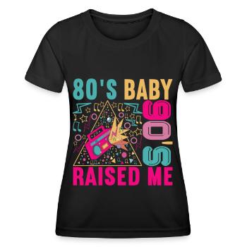 90s 90s 90s Party - Women's Functional T-Shirt - black - Front - AI Model Female 172 light (172cm)