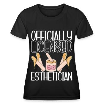 Kosmetikerin Kosmetik - Frauen Funktions-T-Shirt - Schwarz - Vorne - AI Model Female 172 light (172cm)