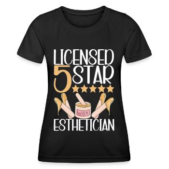 Kosmetikerin Kosmetik - Frauen Funktions-T-Shirt - Schwarz - Vorne - AI Model Female 172 light (172cm)