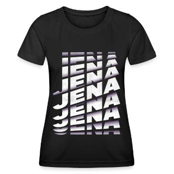 Jena Allemagne City Font Skyline Accueil - T-shirt sport Femme - noir - Devant - AI Model Female 172 light (172cm)