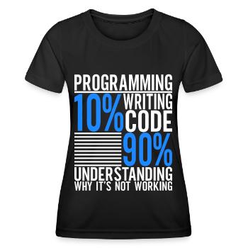 Programmierer Informatiker - Frauen Funktions-T-Shirt - Schwarz - Vorne - AI Model Female 172 light (172cm)