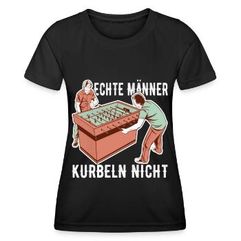 Tischfussball Tischkicker - Frauen Funktions-T-Shirt - Schwarz - Vorne - AI Model Female 172 light (172cm)