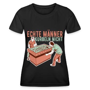 Tischfussball Tischkicker - Frauen Funktions-T-Shirt - Schwarz - Vorne - AI Model Female 172 light (172cm)