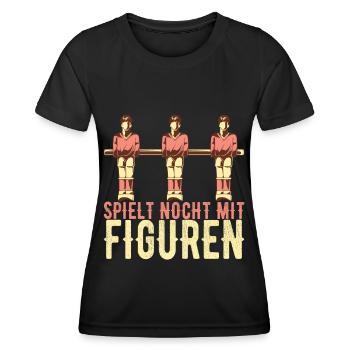 Tischfussball Tischkicker - Frauen Funktions-T-Shirt - Schwarz - Vorne - AI Model Female 172 light (172cm)