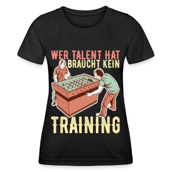 Tischfussball Tischkicker - Frauen Funktions-T-Shirt - Schwarz - Vorne - AI Model Female 172 light (172cm)