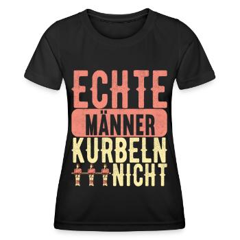 Tischfussball Tischkicker - Frauen Funktions-T-Shirt - Schwarz - Vorne - AI Model Female 172 light (172cm)