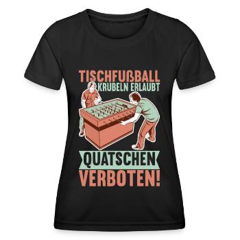 Tischfussball Tischkicker - Frauen Funktions-T-Shirt - Schwarz - Vorne - AI Model Female 172 light (172cm)