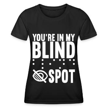 Déficience visuelle aveugle - T-shirt sport Femme - noir - Devant - AI Model Female 172 light (172cm)