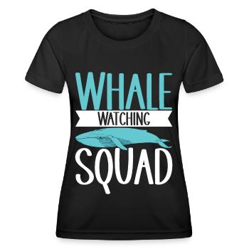 Whale Watchers - Women's Functional T-Shirt - black - Front - AI Model Female 172 light (172cm)