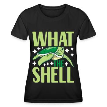 Tortue Tortue aquatique - T-shirt sport Femme - noir - Devant - AI Model Female 172 light (172cm)