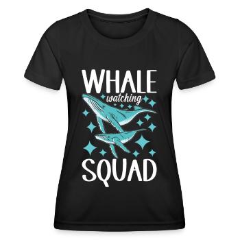 Whale Watchers - Women's Functional T-Shirt - black - Front - AI Model Female 172 light (172cm)